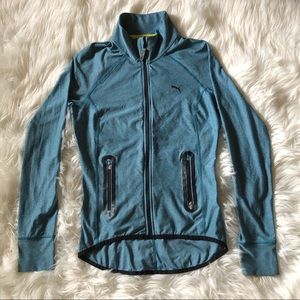 Puma teal XS zip up athletic wear jacket